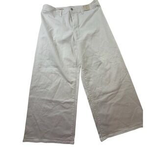 Universal Thread Women's Sailor Wide Leg Pants White High Rise Denim Size 17